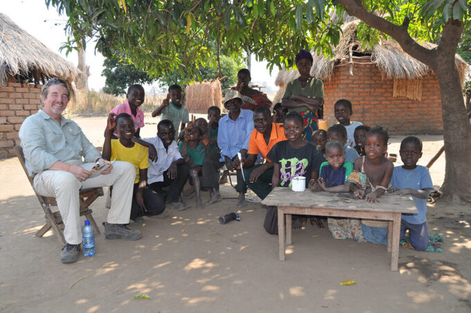 Livingstone partner with a group of kids from Zambia