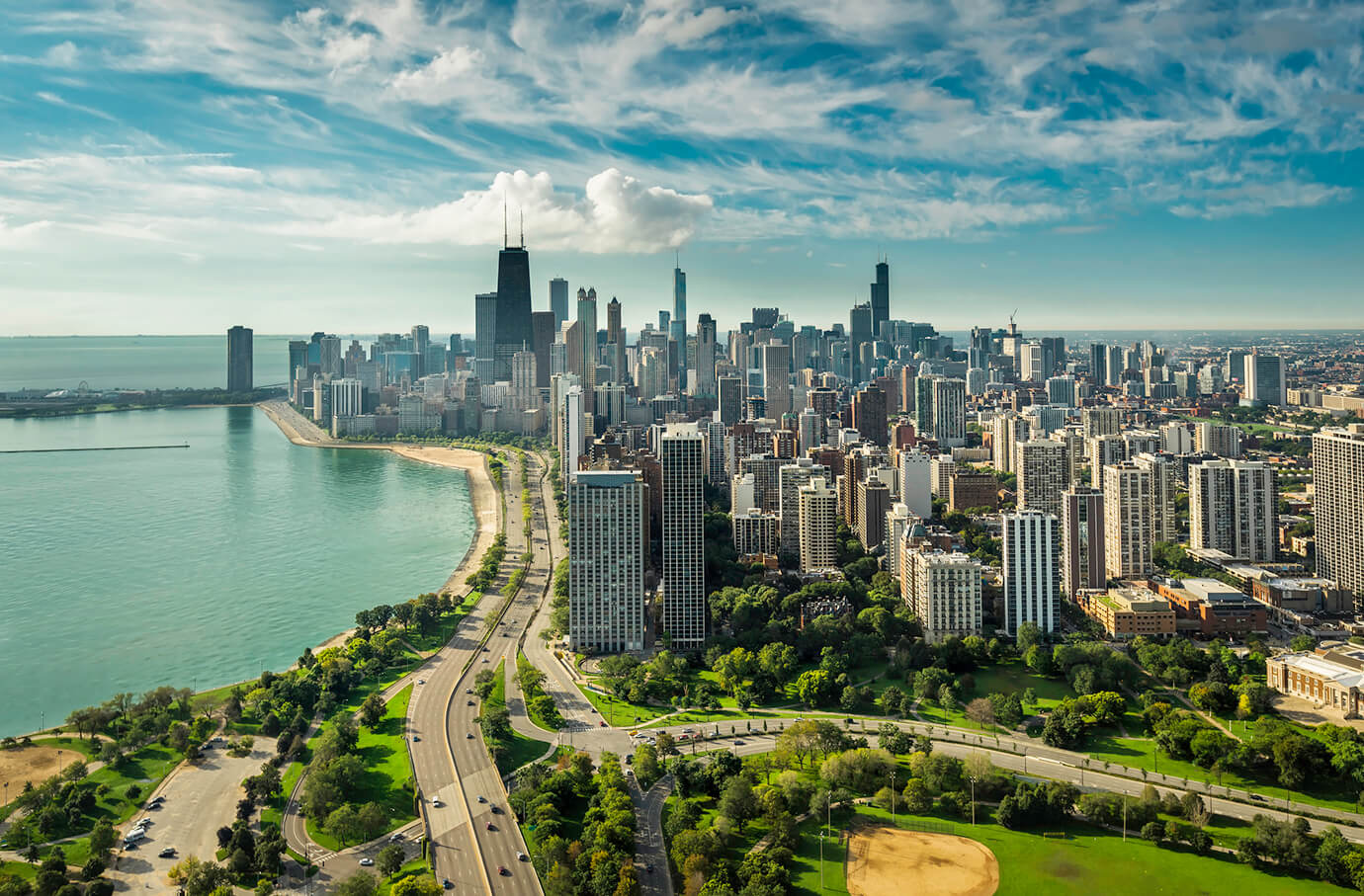 Daylight skyline of Chicago, Illinois