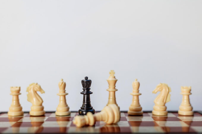 Business competition concept Fighting and coping business competition concept Fighting and coping