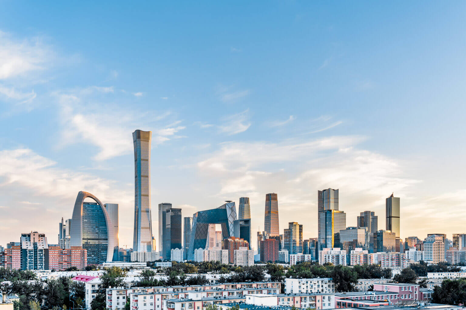 Skyline of Beijing in the daytime