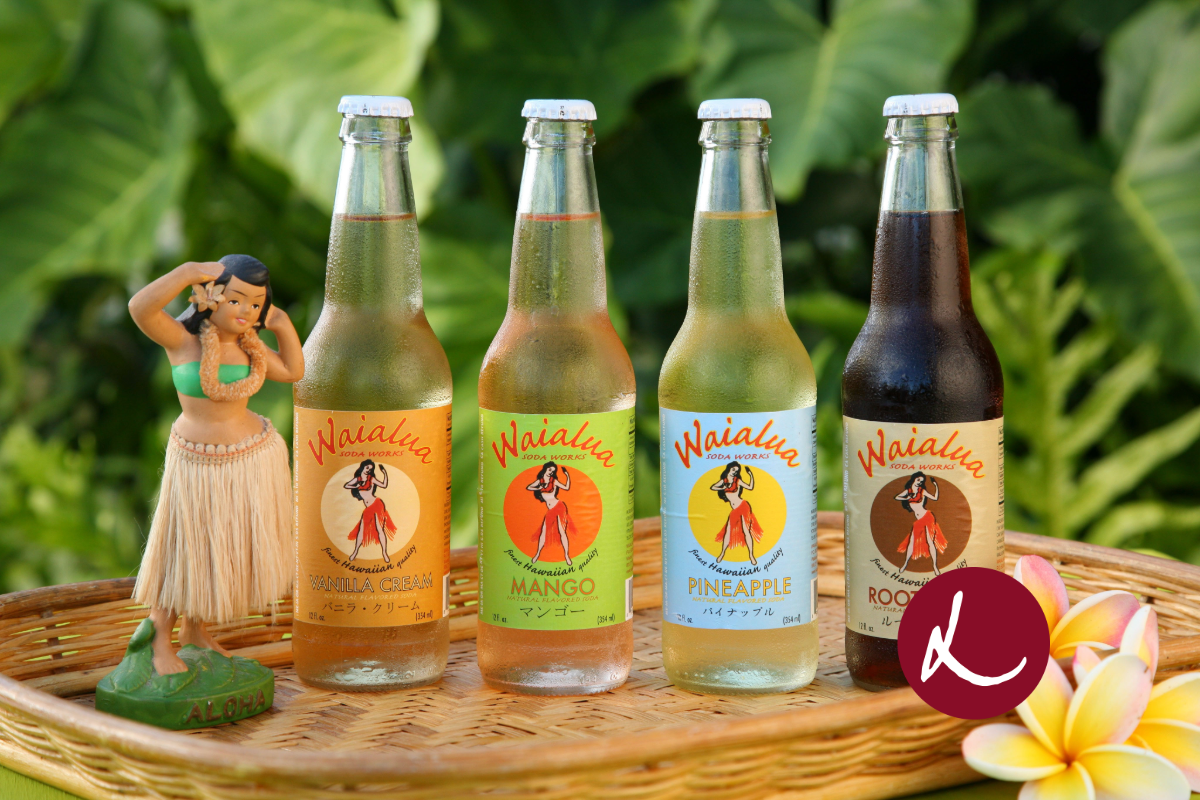 Waialua Soda Bottles on Table